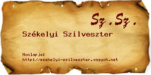 Székelyi Szilveszter névjegykártya