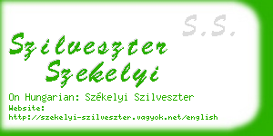 szilveszter szekelyi business card