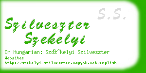 szilveszter szekelyi business card